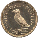The 1929 One Puffin coin