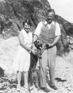 Rene & Felix Gade on the Landing Beach on Lundy in the 1930s